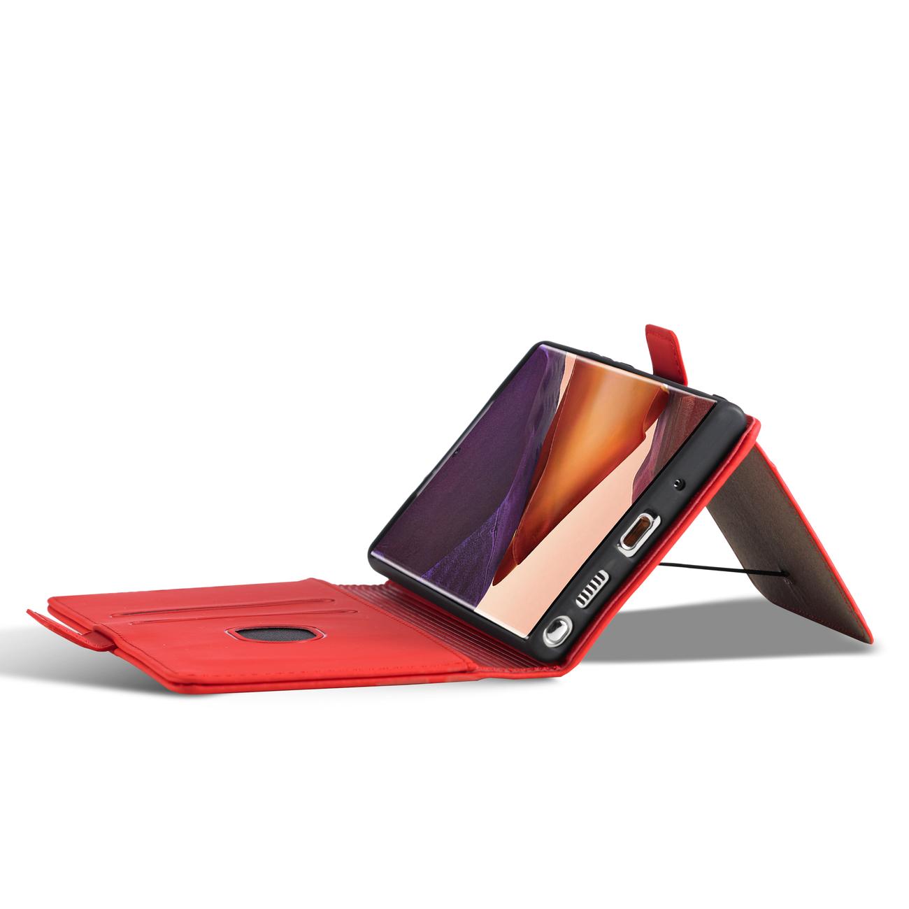 Pokrowiec Magnet Card Case czerwony Samsung Galaxy S22 Ultra / 8