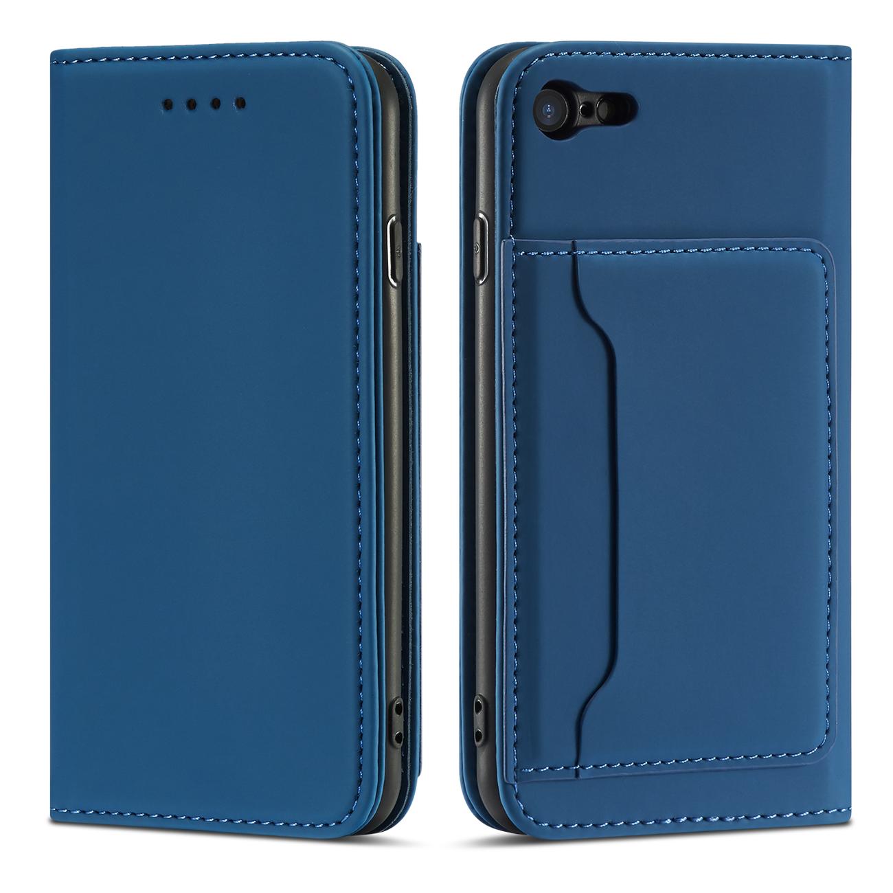 Pokrowiec Magnet Card Case niebieski Apple iPhone SE 2020
