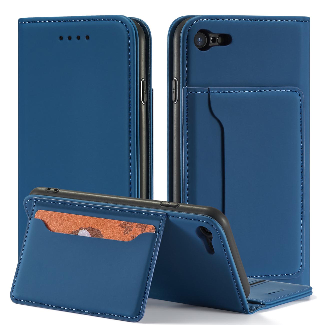 Pokrowiec Magnet Card Case niebieski Apple iPhone SE 2020 / 2