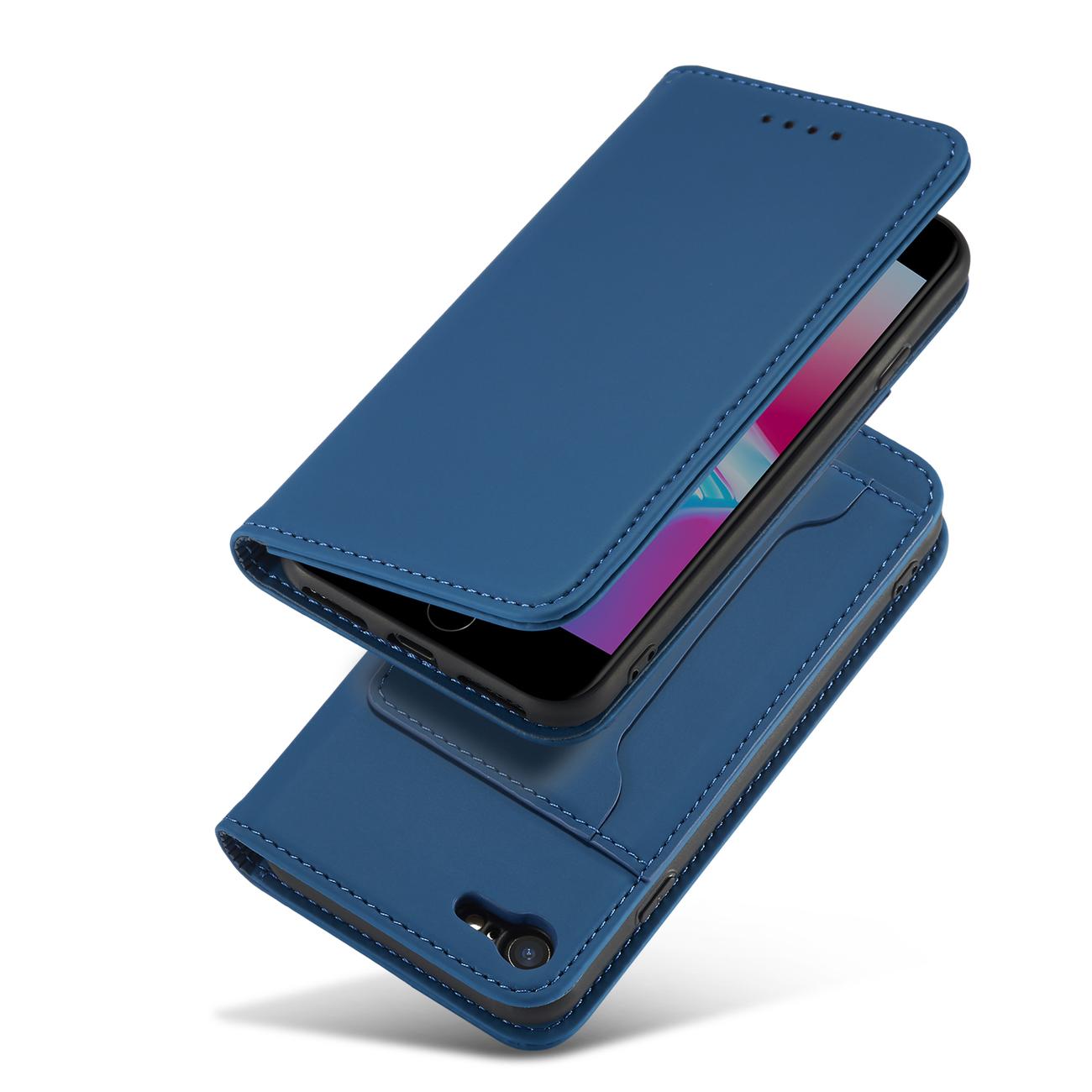 Pokrowiec Magnet Card Case niebieski Apple iPhone SE 2020 / 4