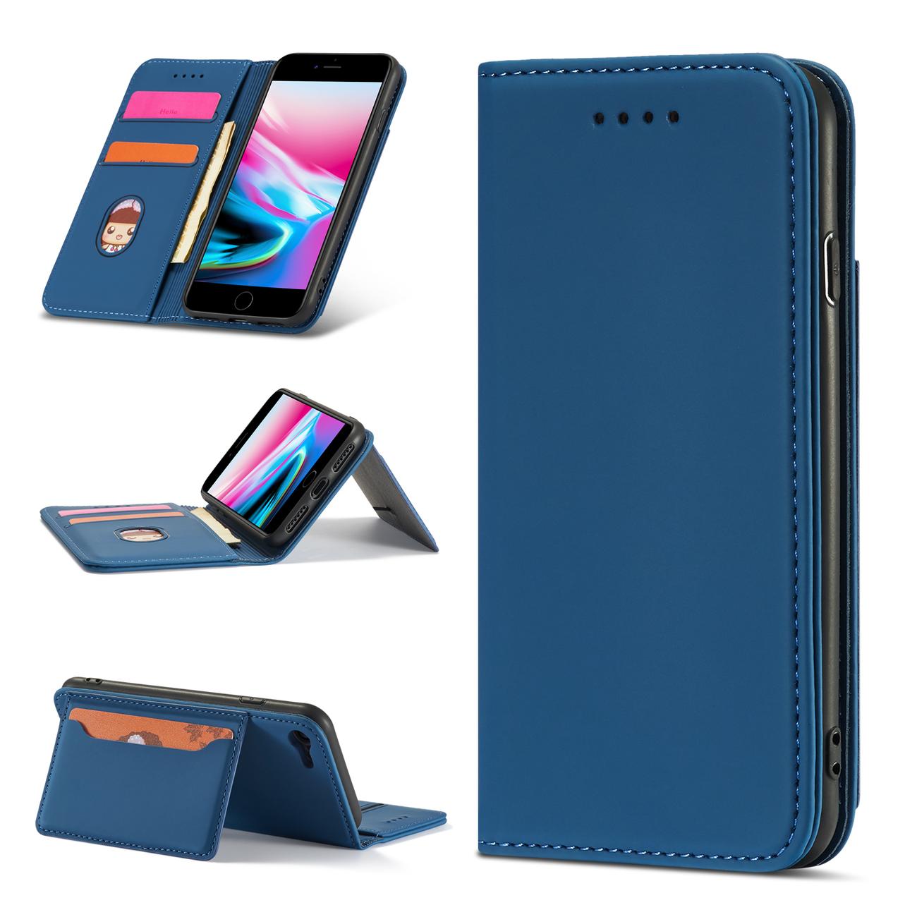 Pokrowiec Magnet Card Case niebieski Apple iPhone SE 2020 / 5