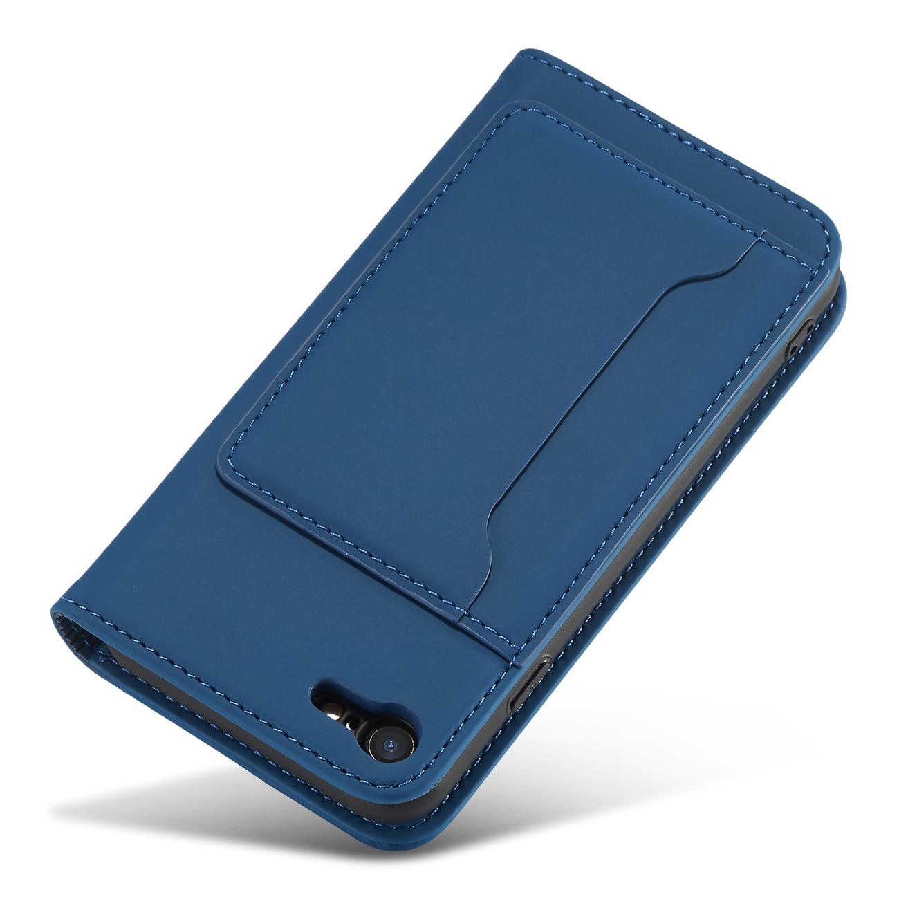 Pokrowiec Magnet Card Case niebieski Apple iPhone SE 2020 / 6
