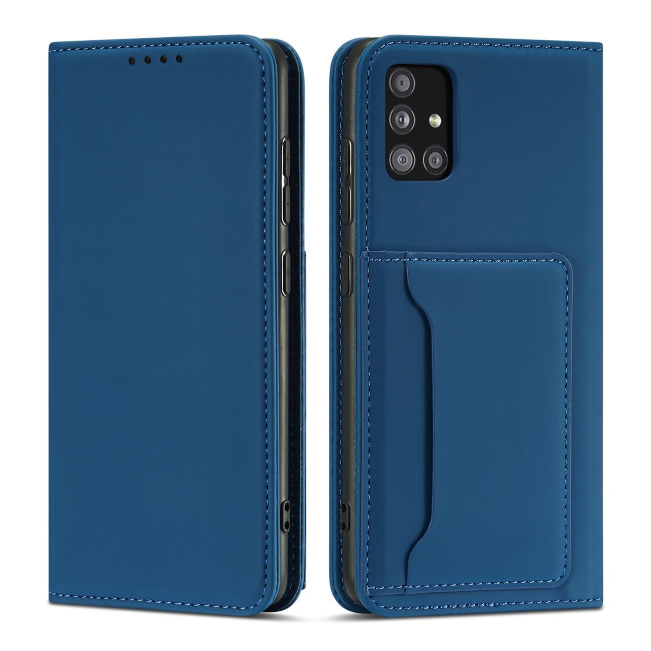 Pokrowiec Magnet Card Case niebieski Samsung A52 5G