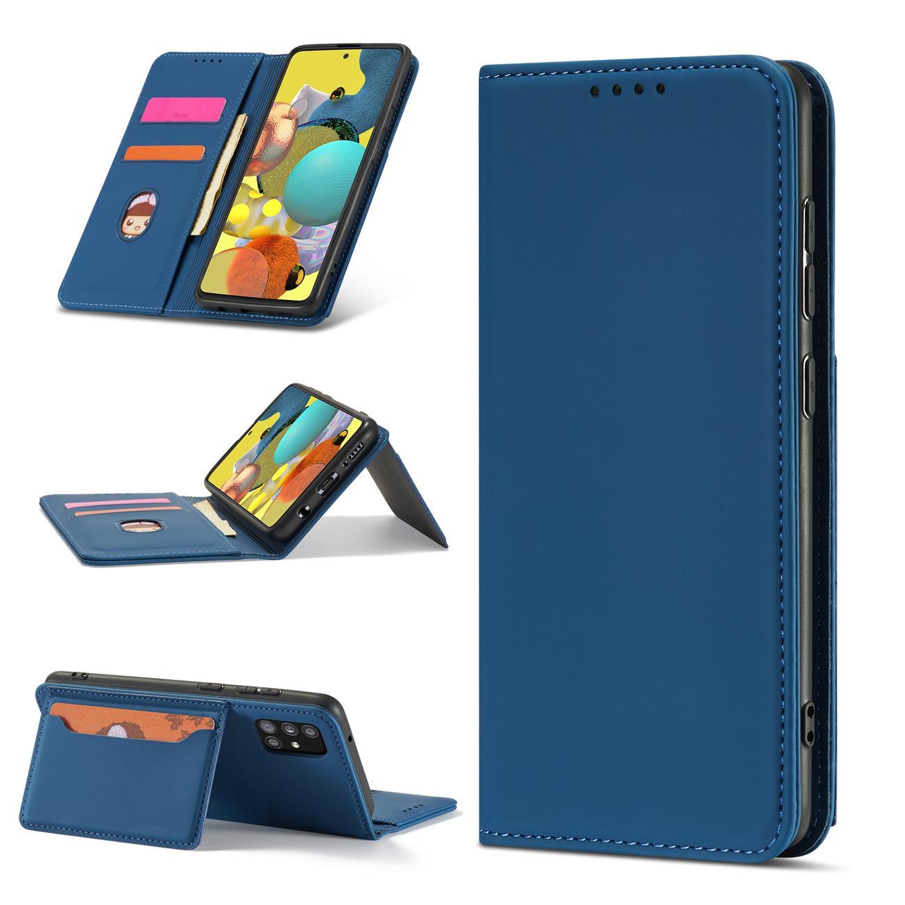 Pokrowiec Magnet Card Case niebieski Samsung A52 5G / 5