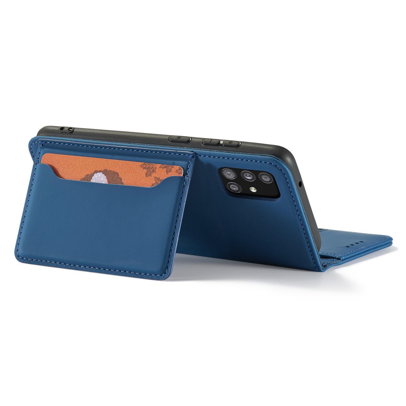 Pokrowiec Magnet Card Case niebieski Samsung A52 5G / 9