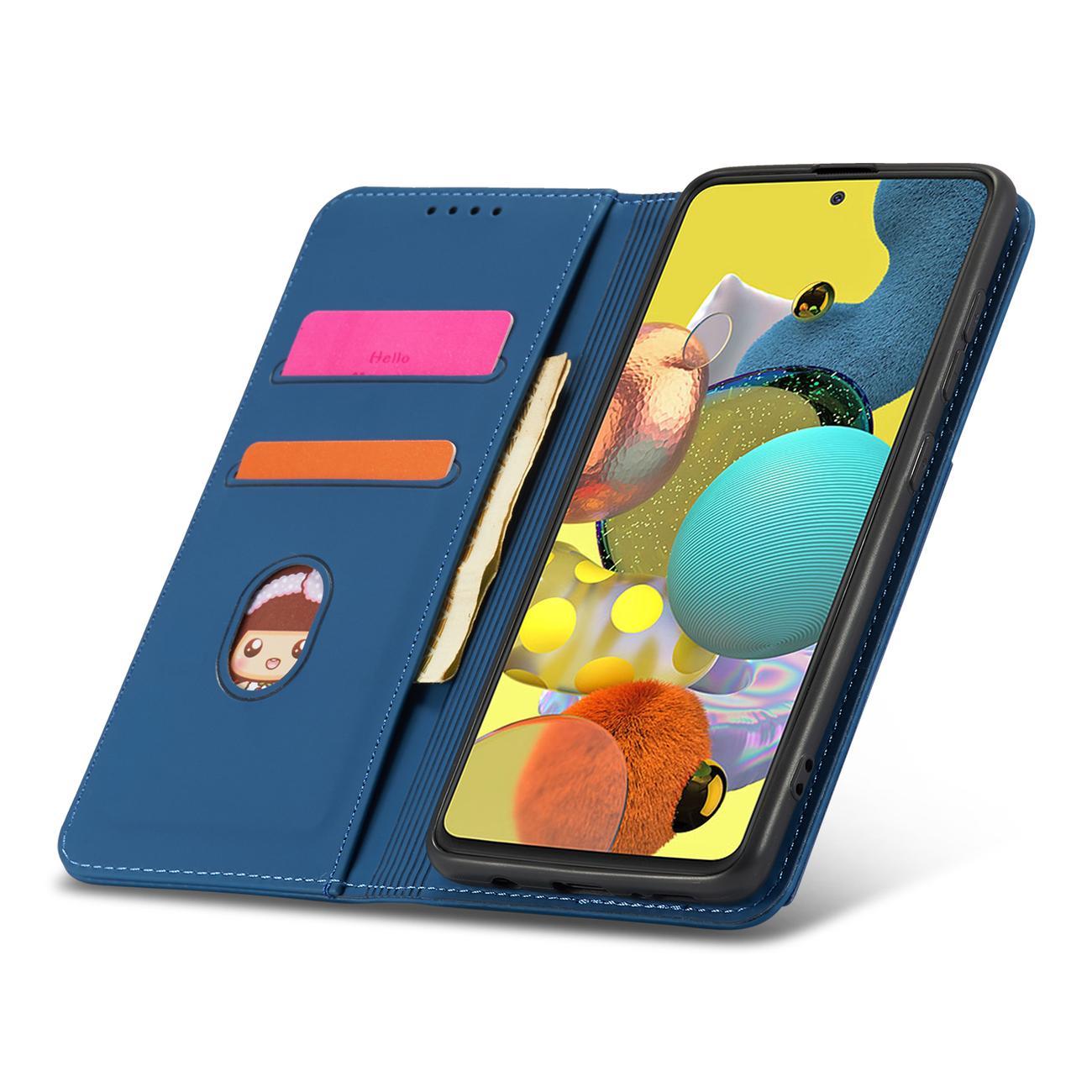 Pokrowiec Magnet Card Case niebieski Samsung Galaxy A12 5G / 11