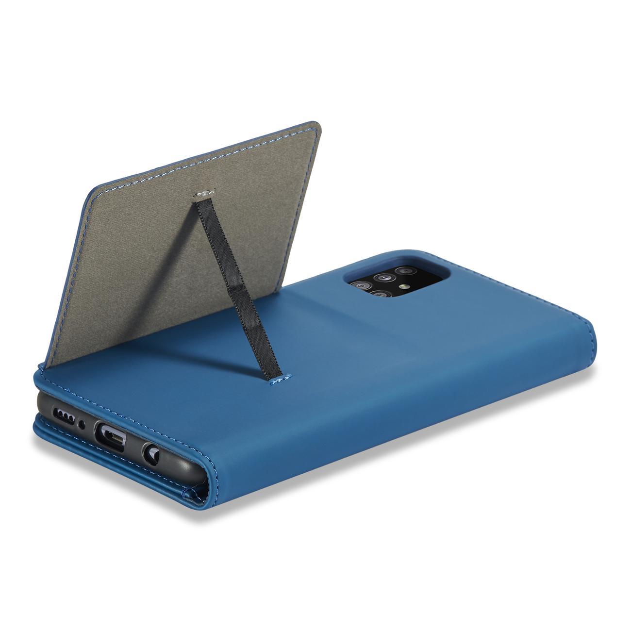Pokrowiec Magnet Card Case niebieski Samsung Galaxy A12 5G / 12