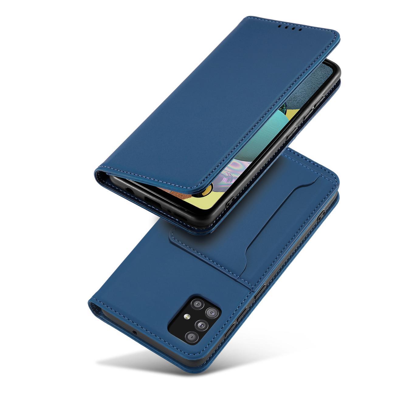 Pokrowiec Magnet Card Case niebieski Samsung Galaxy A12 5G / 4