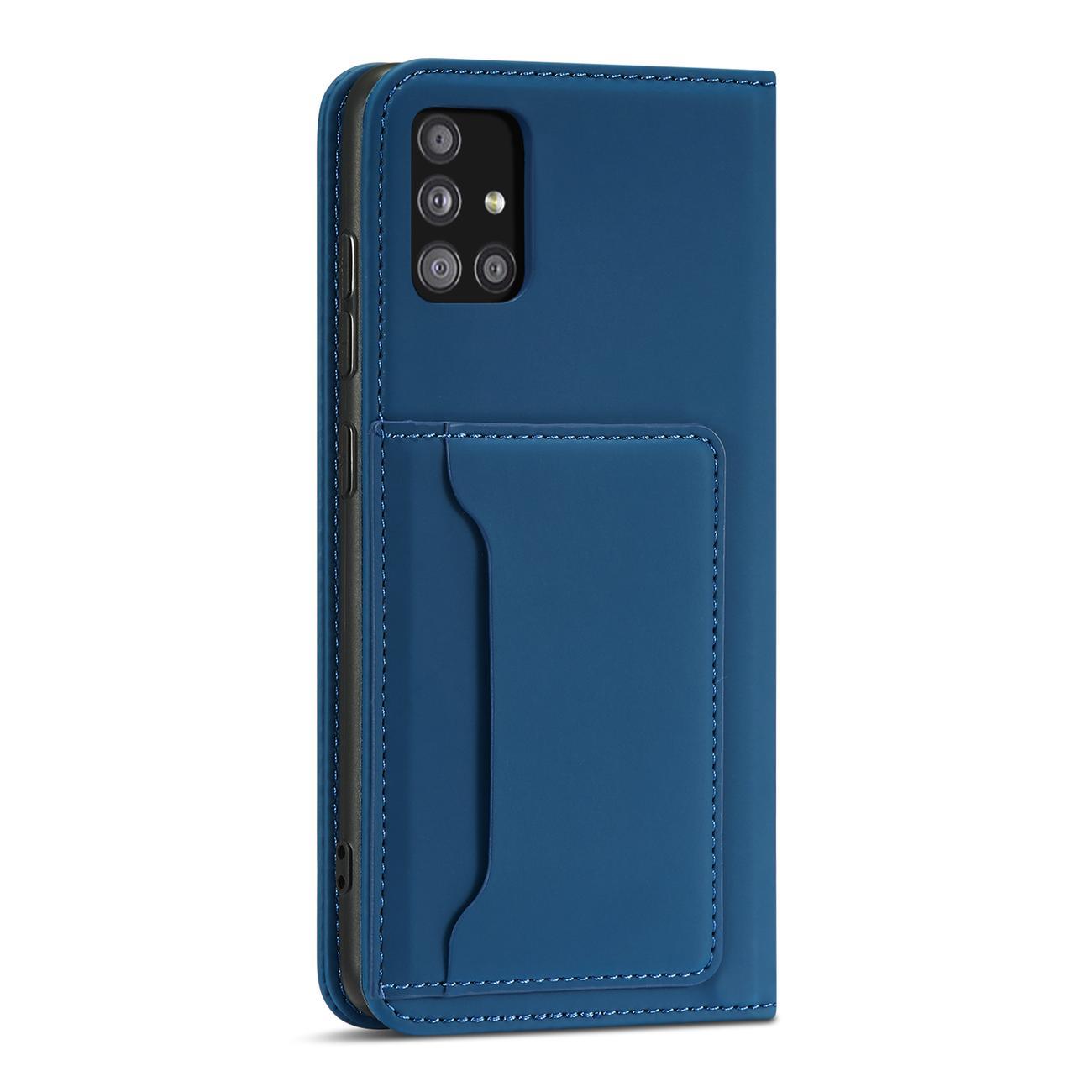Pokrowiec Magnet Card Case niebieski Samsung Galaxy A12 5G / 6