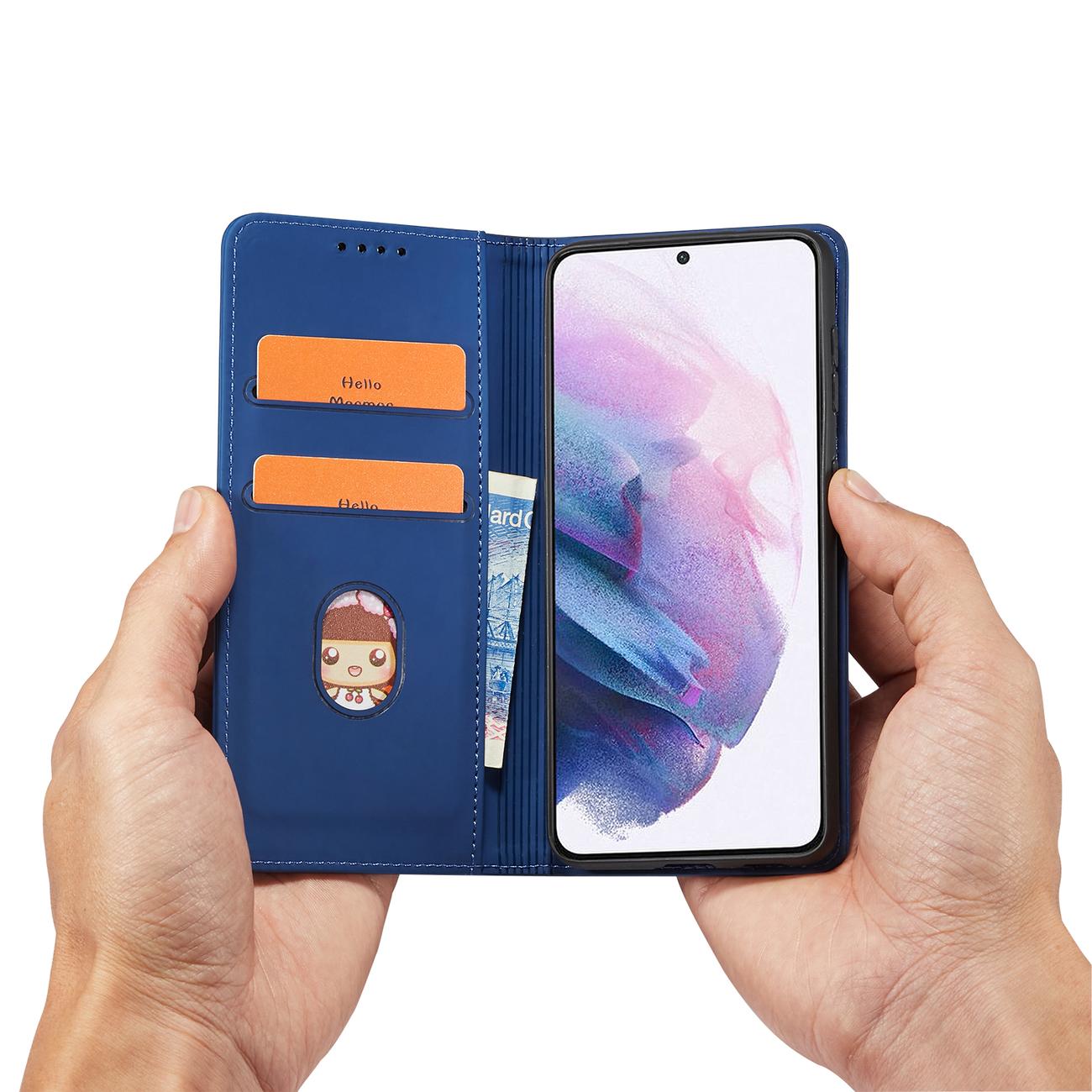 Pokrowiec Magnet Card Case niebieski Samsung Galaxy S22 / 10