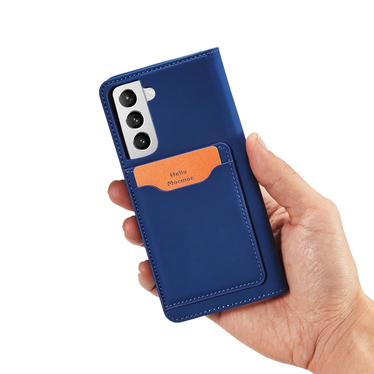 Pokrowiec Magnet Card Case niebieski Samsung Galaxy S22 Plus / 10