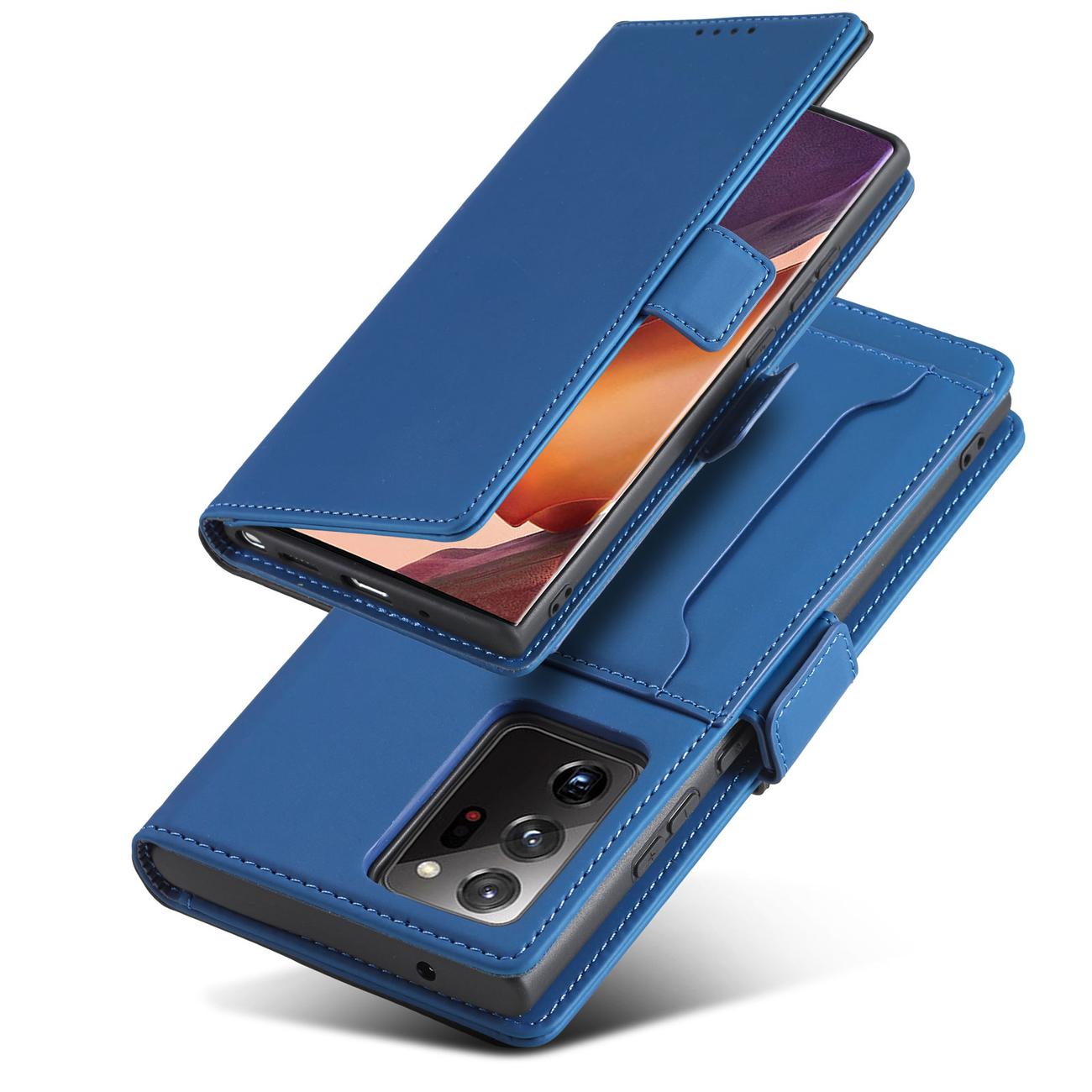 Pokrowiec Magnet Card Case niebieski Samsung Galaxy S22 Ultra / 4