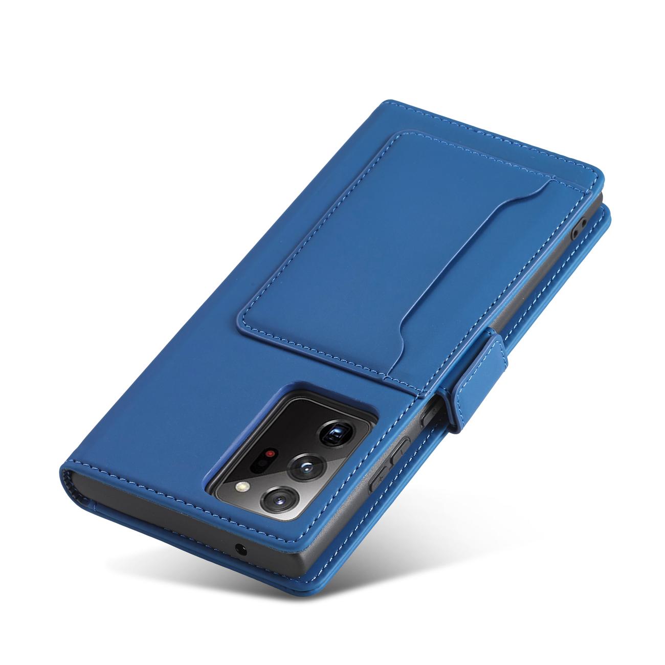 Pokrowiec Magnet Card Case niebieski Samsung Galaxy S22 Ultra / 5