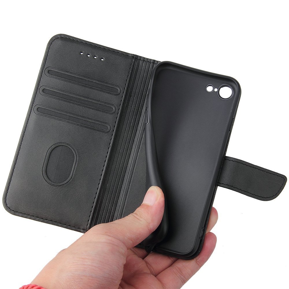 Pokrowiec Magnet Fancy Case czarny Apple iPhone SE 2020 / 4