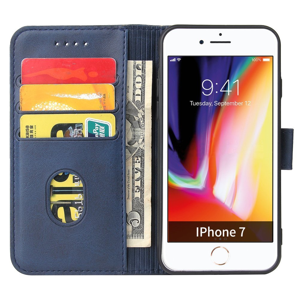 Pokrowiec Magnet Fancy Case niebieski Apple iPhone 8 / 3 Pokrowiec Magnet Fancy Case niebieski Apple iPhone 8 / 3