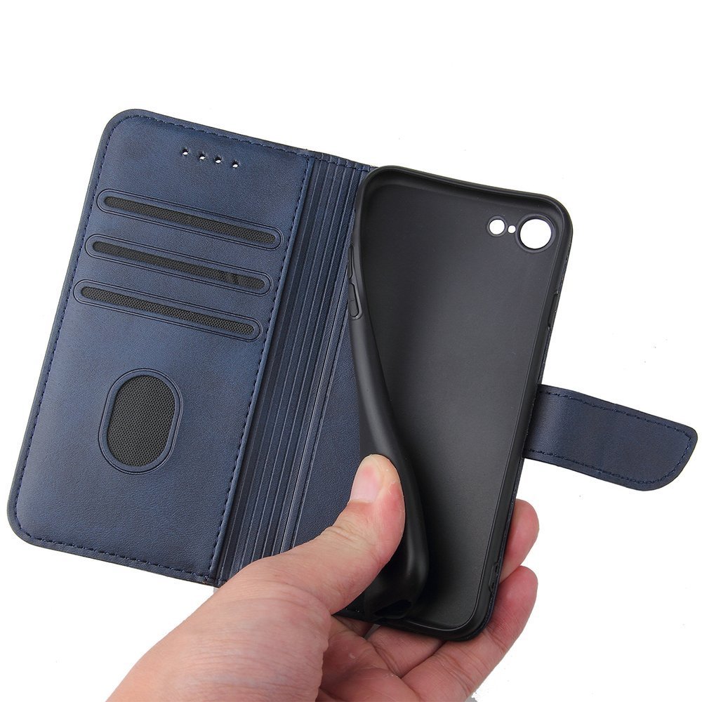 Pokrowiec Magnet Fancy Case niebieski Apple iPhone SE 2020 / 5 Pokrowiec Magnet Fancy Case niebieski Apple iPhone SE 2020 / 5