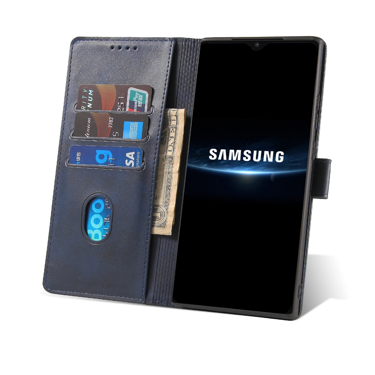 Pokrowiec Magnet Fancy Case niebieski Samsung Galaxy M22 / 4
