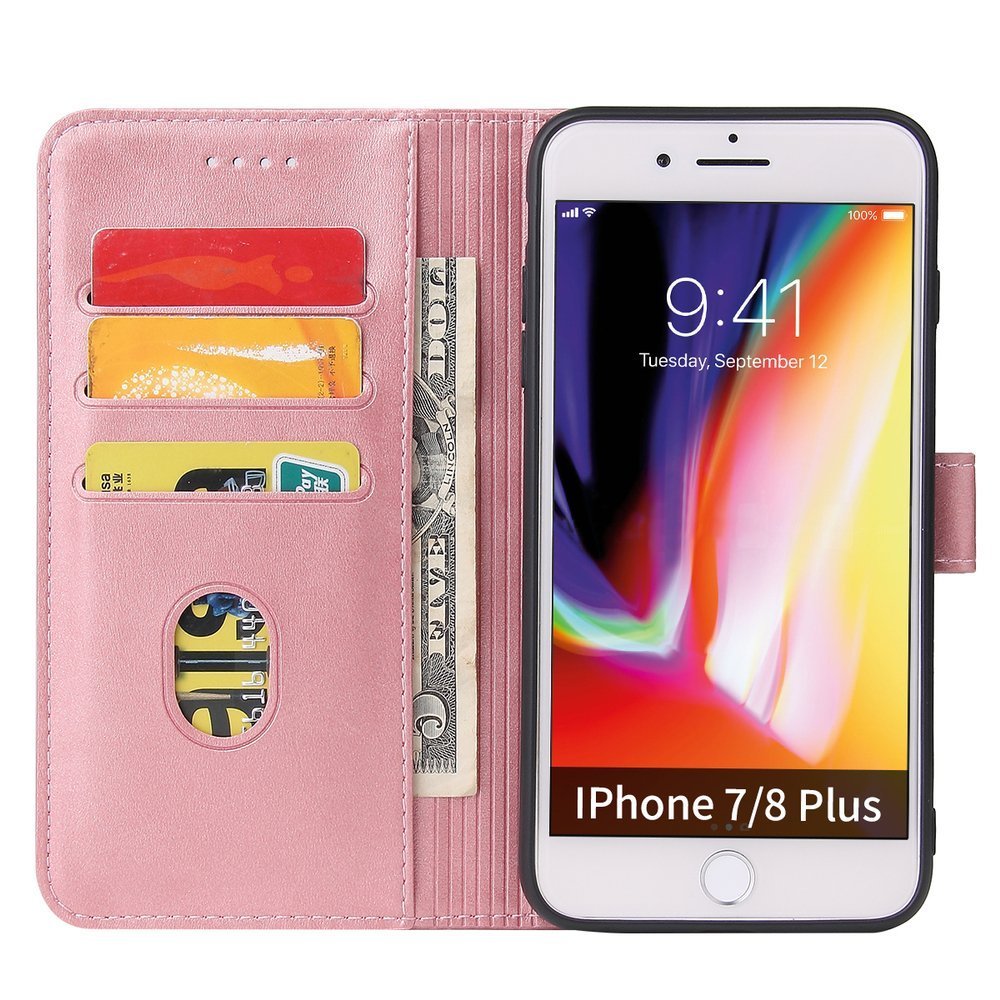 Pokrowiec Magnet Fancy Case różowy Apple iPhone 8 Plus / 3 Pokrowiec Magnet Fancy Case różowy Apple iPhone 8 Plus / 3
