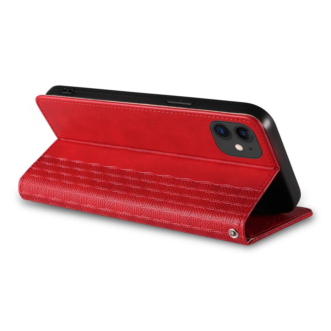 Pokrowiec Magnet Strap Case czerwony Apple iPhone 12 / 11