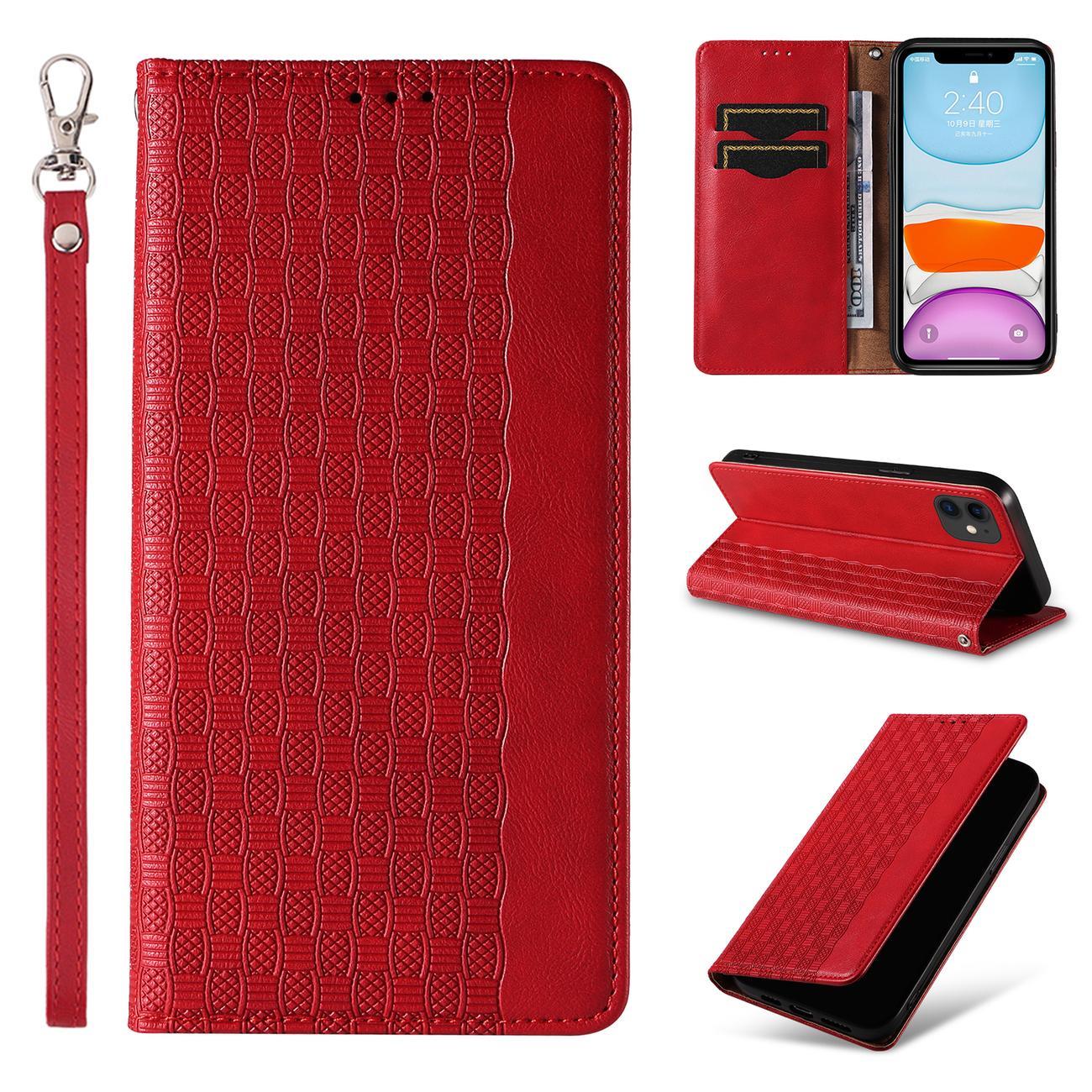 Pokrowiec Magnet Strap Case czerwony Apple iPhone 12 / 3