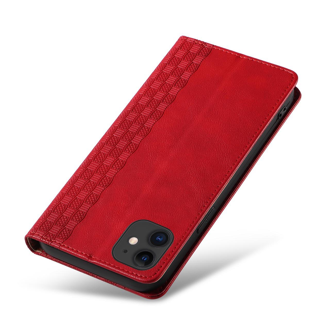 Pokrowiec Magnet Strap Case czerwony Apple iPhone 12 / 8
