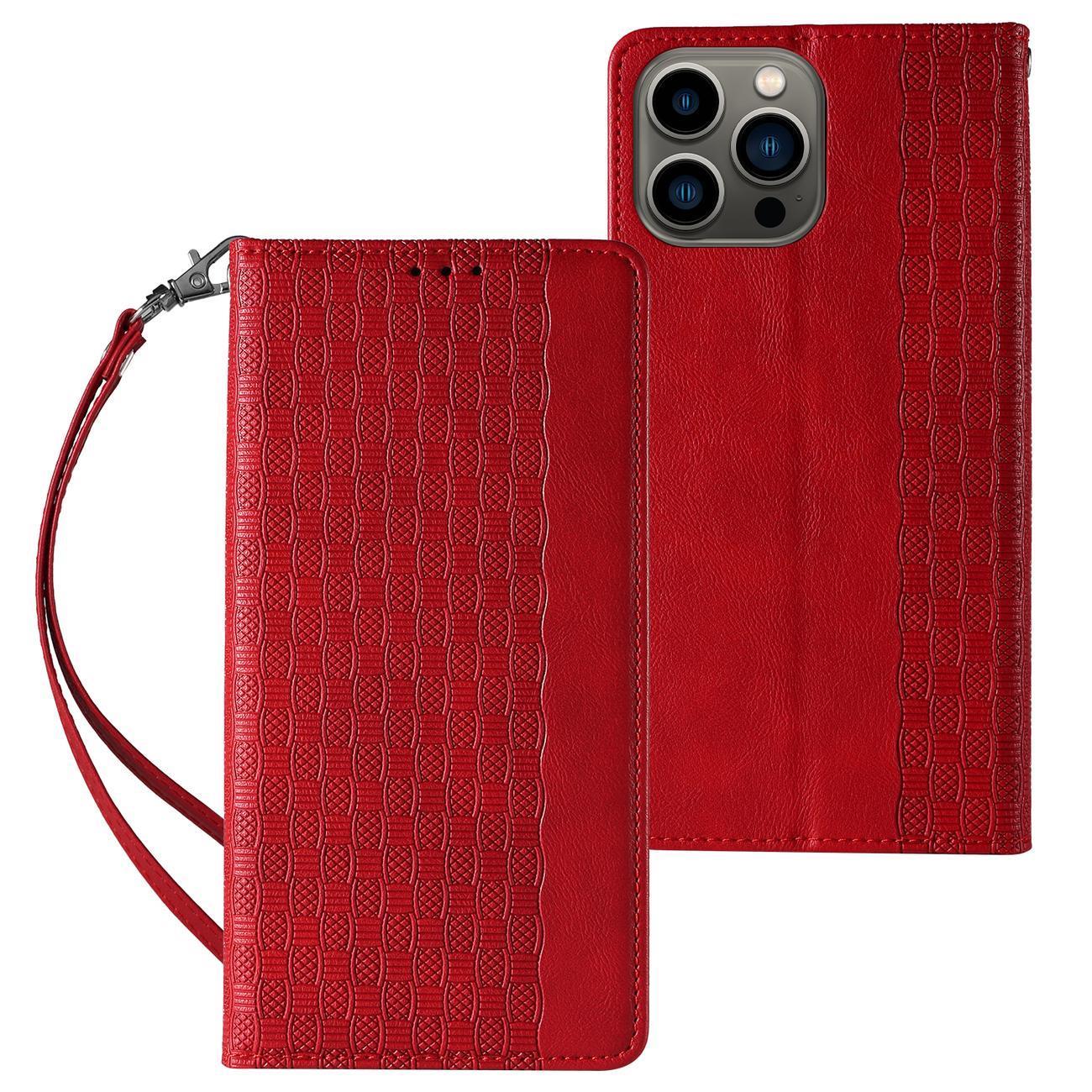 Pokrowiec Magnet Strap Case czerwony Apple iPhone 12 Pro Max
