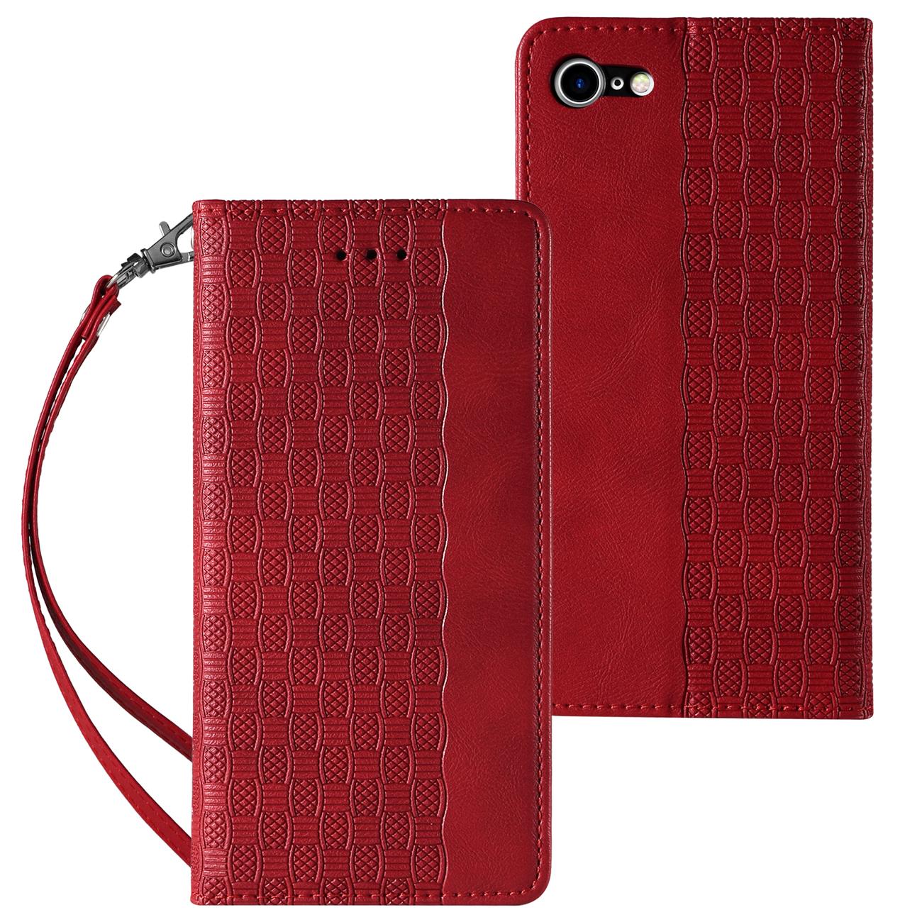 Pokrowiec Magnet Strap Case czerwony Apple iPhone SE 2020