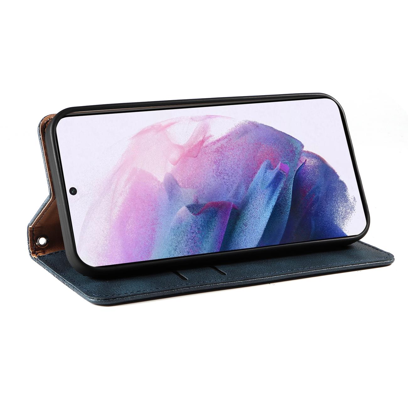 Pokrowiec Magnet Strap Case niebieski Samsung Galaxy S22 Ultra / 11