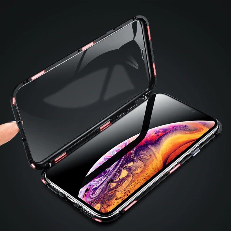 Pokrowiec Magnetic Case 360 czarny Apple iPhone 12 / 8
