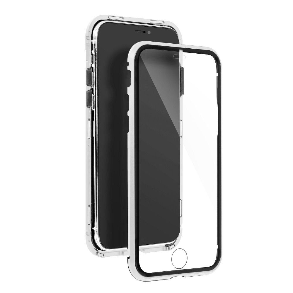 Pokrowiec Magnetic Case 360 srebrny Apple iPhone 12