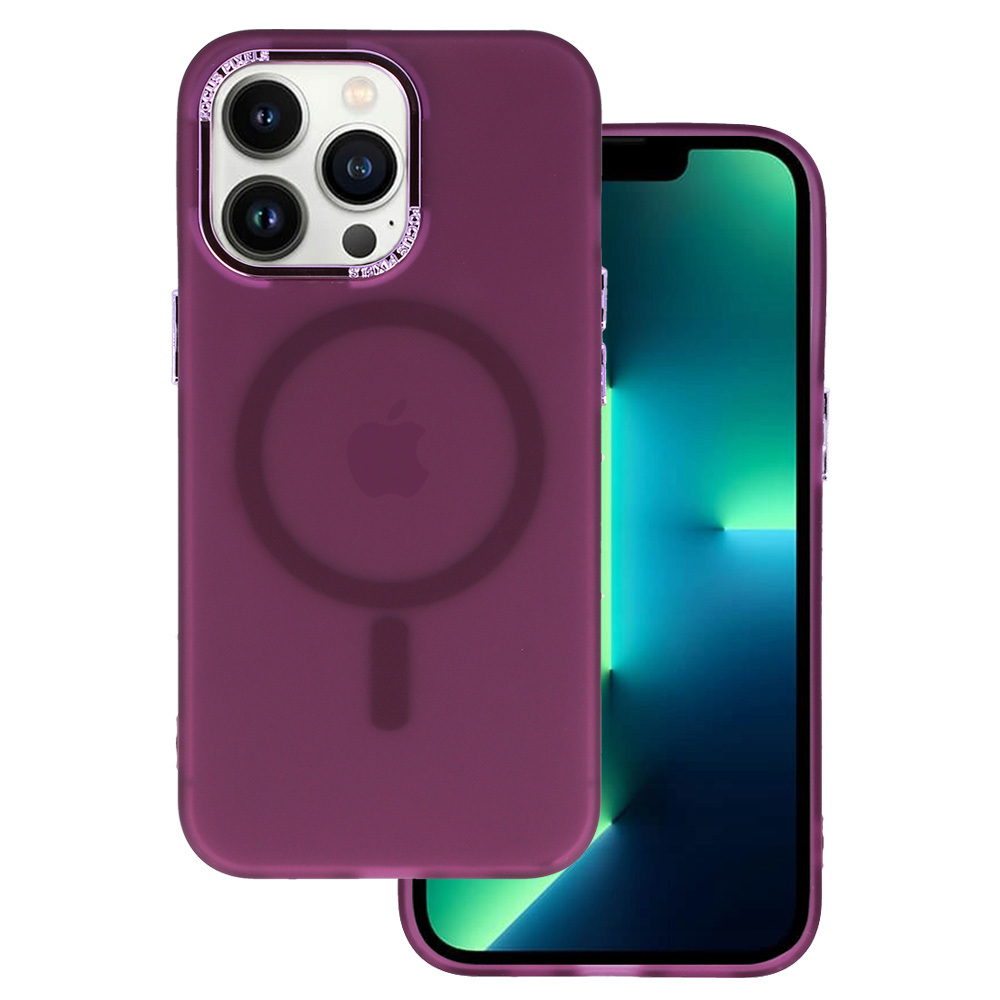 Pokrowiec Magnetic Frosted Case fioletowy Apple iPhone 15 Pro