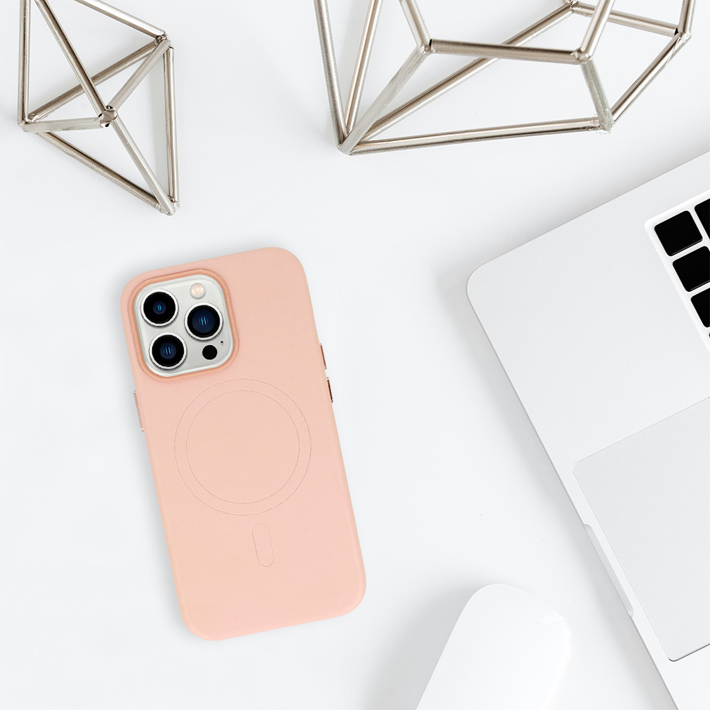 Pokrowiec MagSafe Leather Case jasnor�owy Apple iPhone 15 Pro / 8