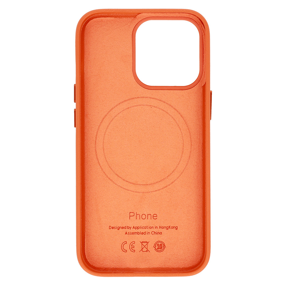 Pokrowiec MagSafe Leather Case pomaraczowy Apple iPhone 13 / 6