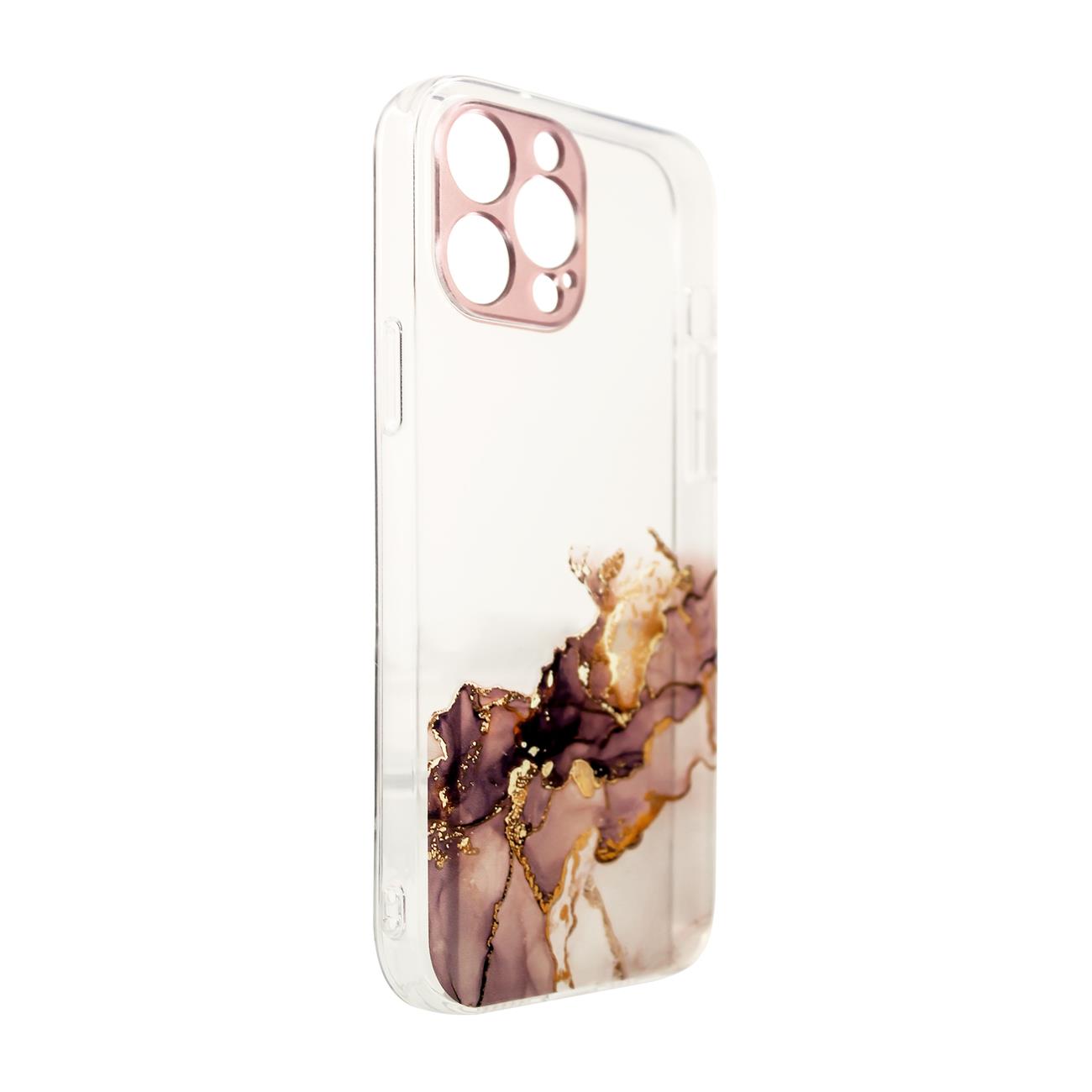 Pokrowiec Marble Case brzowy Apple iPhone 12 Pro / 2