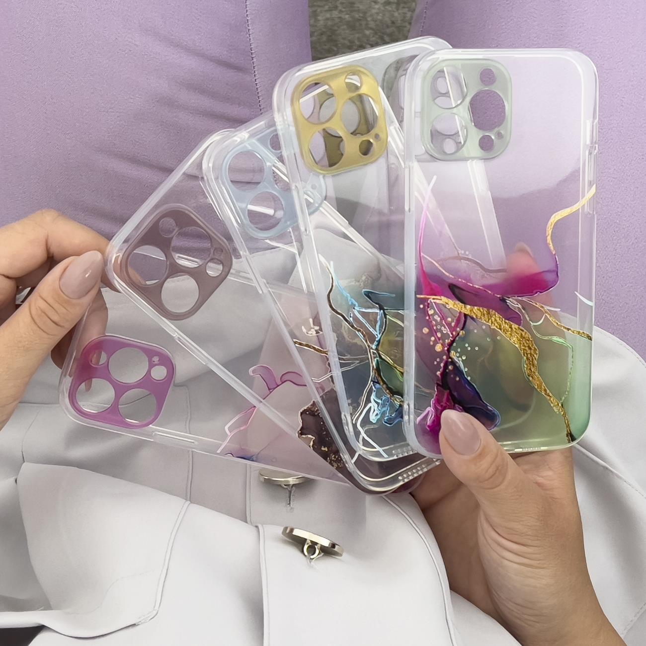 Pokrowiec Marble Case br�zowy Apple iPhone 12 Pro Max / 6