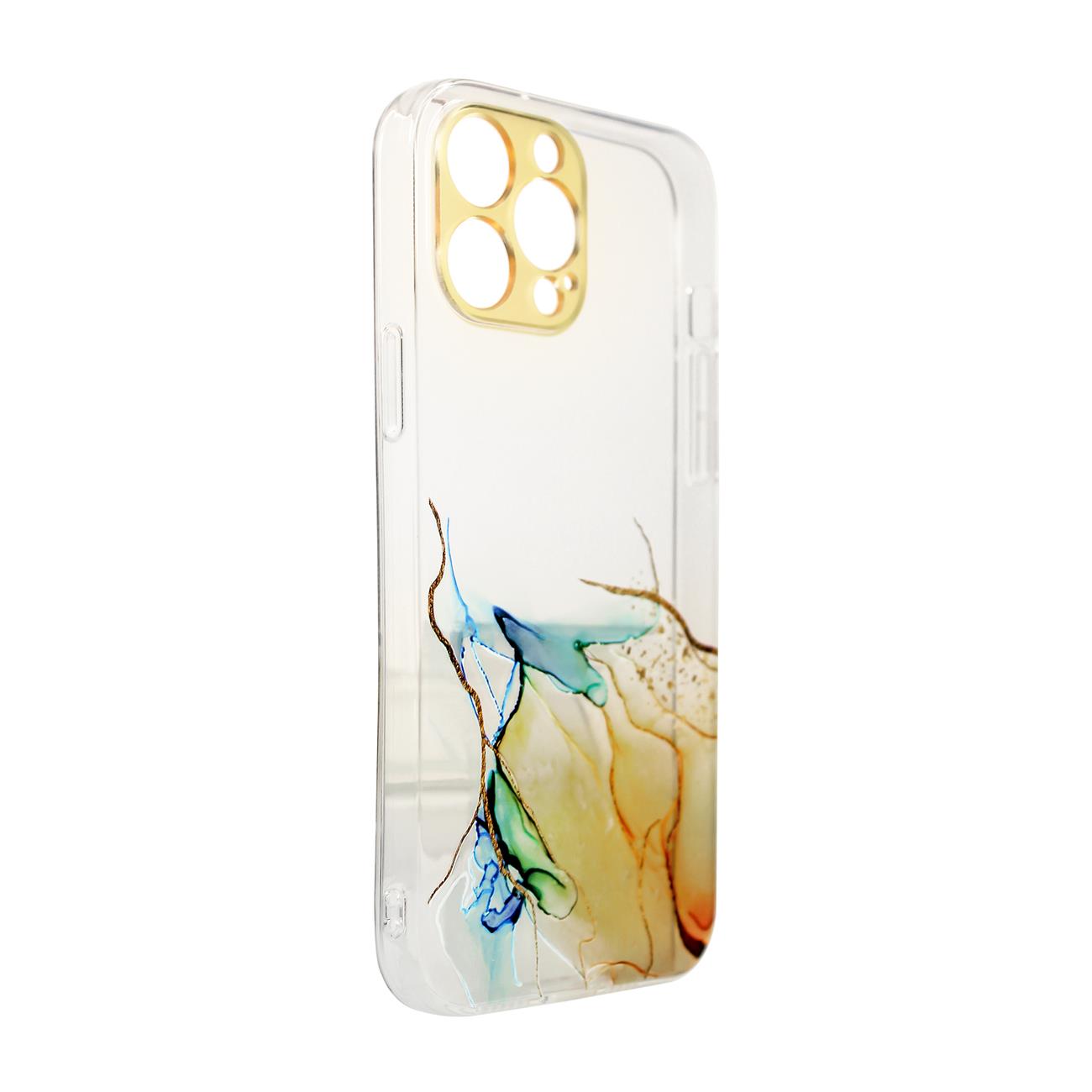 Pokrowiec Marble Case pomaraczowy Apple iPhone 12 / 2