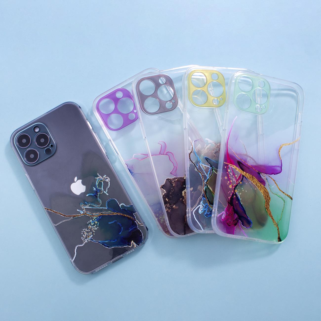 Pokrowiec Marble Case pomaraczowy Apple iPhone 12 / 7