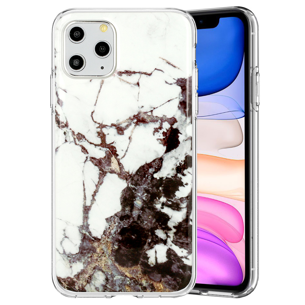 Pokrowiec Marble Glitter Case wz�r 2 Apple iPhone 12