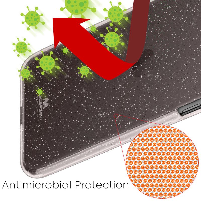 Pokrowiec Mercury Antimicrobial Case Glitter czarny Apple iPhone 8 Plus / 2