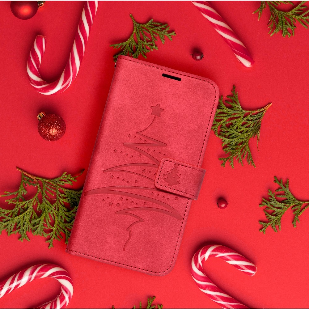 Pokrowiec Mezzo Book Choinka czerwony Xiaomi Redmi Note 10 Pro / 3