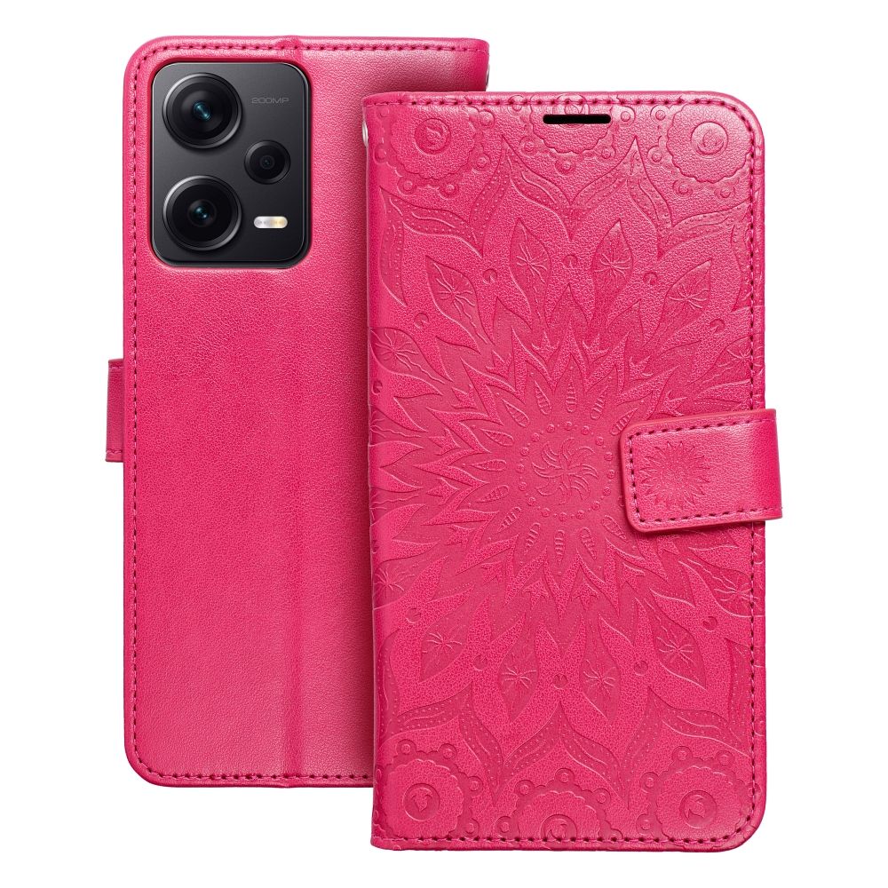Pokrowiec Mezzo Book Mandala malinowy Xiaomi Redmi Note 12 Pro 5G