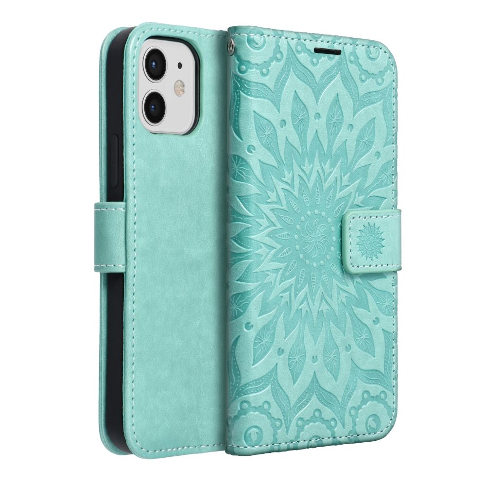Pokrowiec Mezzo Book Mandala zielony Apple iPhone 12 / 2 Pokrowiec Mezzo Book Mandala zielony Apple iPhone 12 / 2