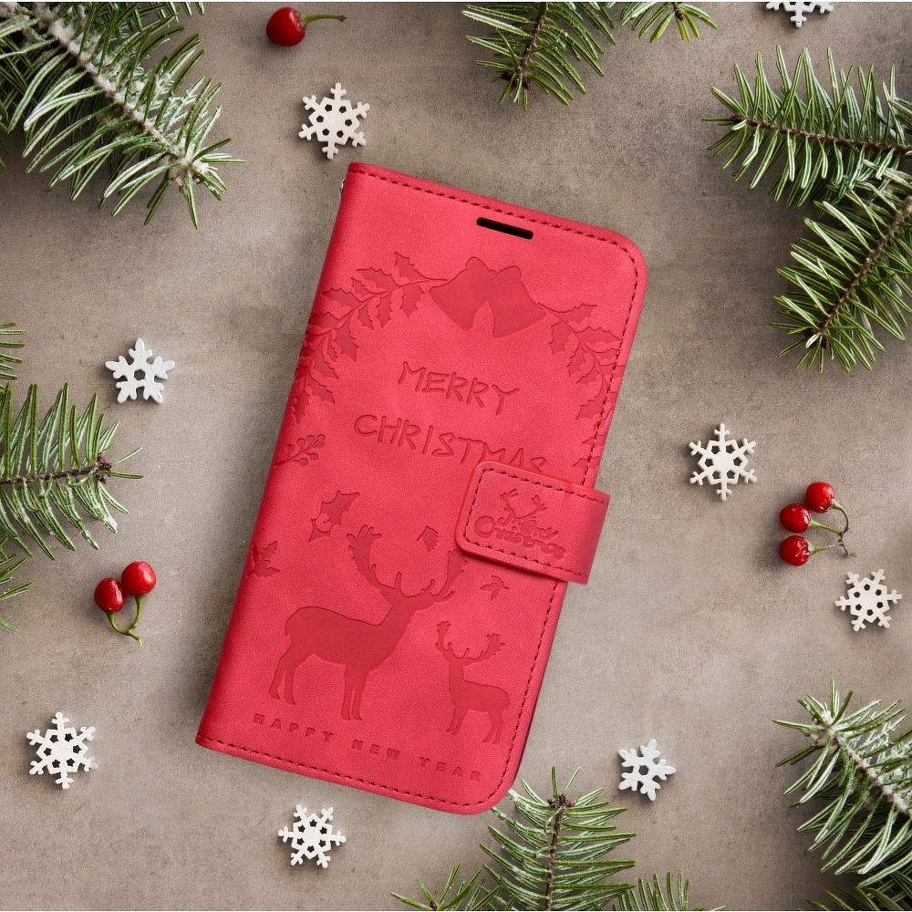 Pokrowiec Mezzo Book Renifery czerwony Xiaomi Redmi Note 10 / 3