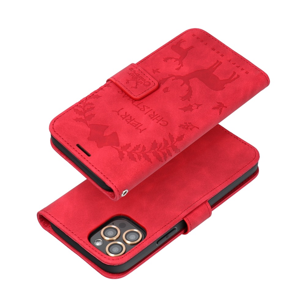 Pokrowiec Mezzo Book Renifery czerwony Xiaomi Redmi Note 10 Pro / 4