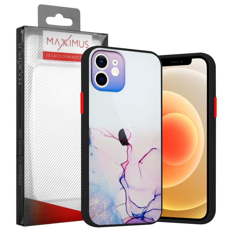 Pokrowiec MX Aquarelle fioletowy Apple iPhone 12 / 4 Pokrowiec MX Aquarelle fioletowy Apple iPhone 12 / 4