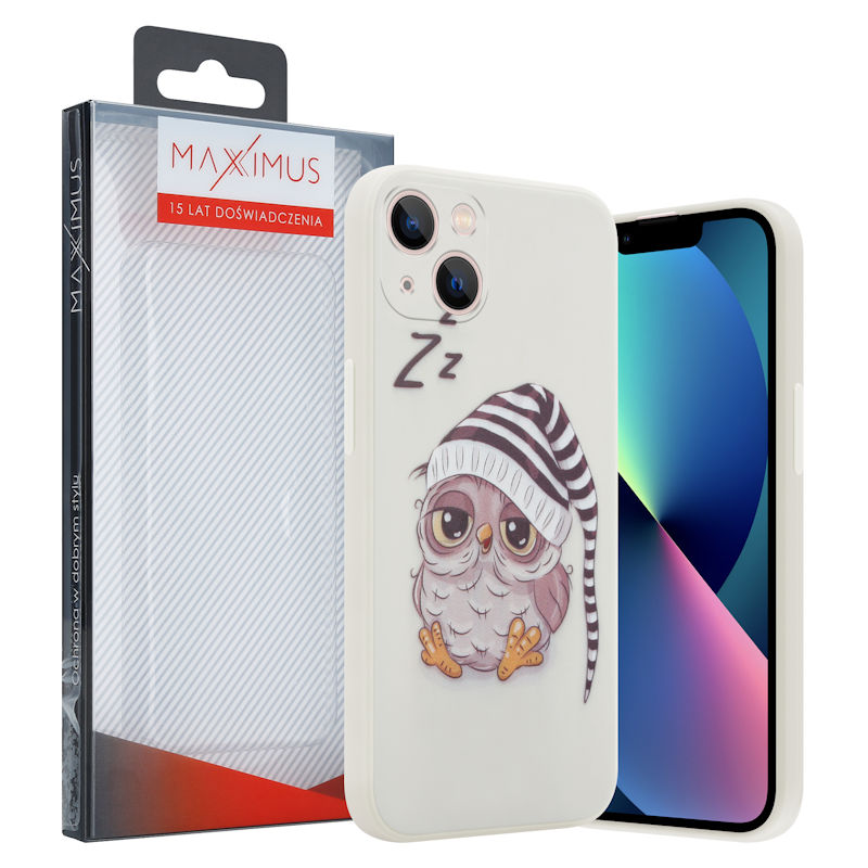 Pokrowiec MX Owl Sleepy be�owy Apple iPhone 12 Mini / 4