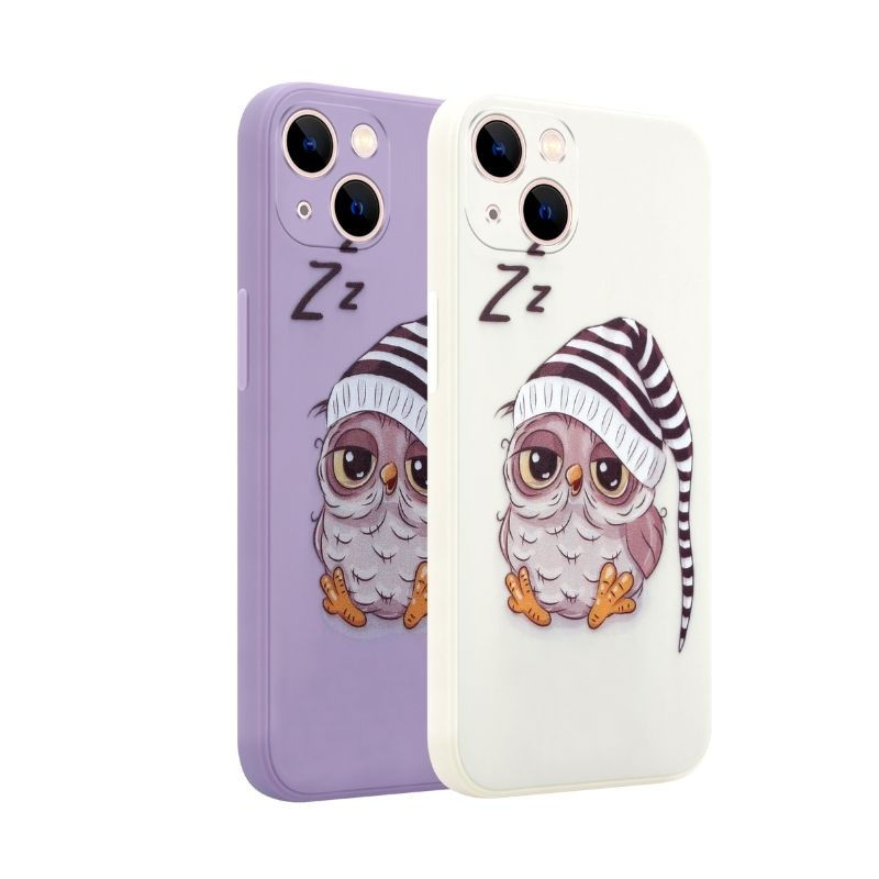 Pokrowiec MX Owl Sleepy beowy Apple iPhone 12 Mini / 5
