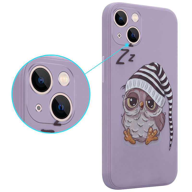 Pokrowiec MX Owl Sleepy fioletowy Samsung Galaxy A12 / 2