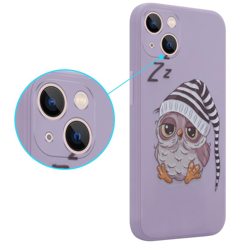 Pokrowiec MX Owl Sleepy fioletowy Samsung Galaxy S21 FE 5G / 2