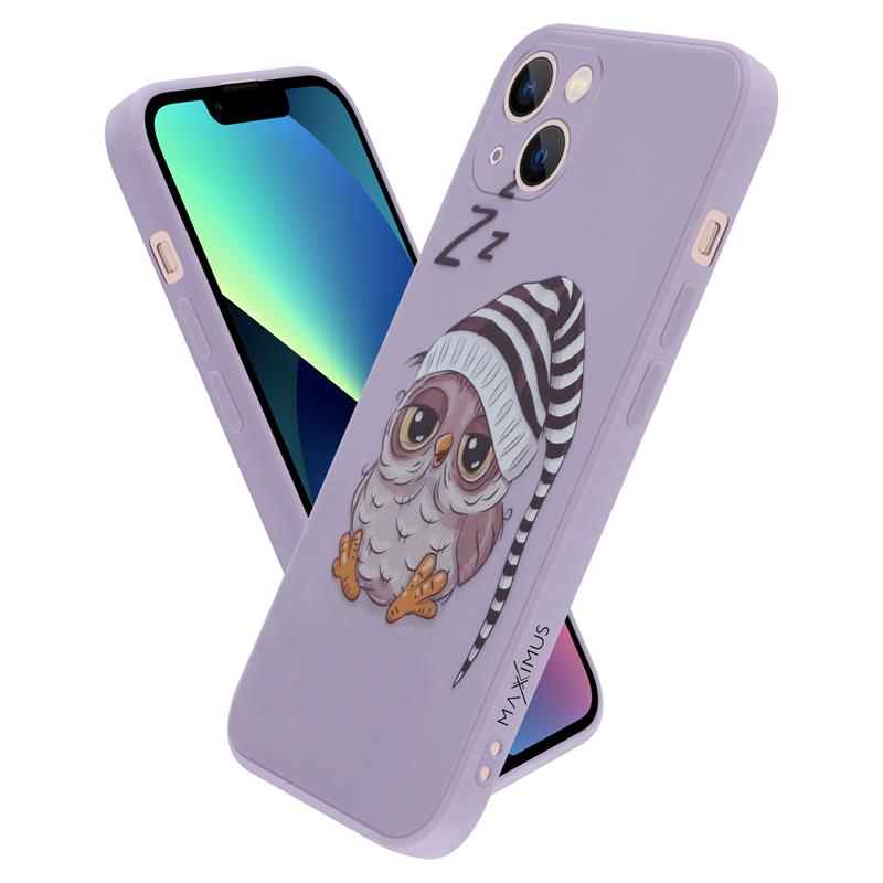 Pokrowiec MX Owl Sleepy fioletowy Samsung Galaxy S21 FE 5G / 3